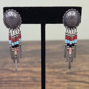 Vintage 925 Quoc Turqoise Earrings